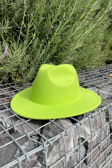 Fedora Hat - Lime green