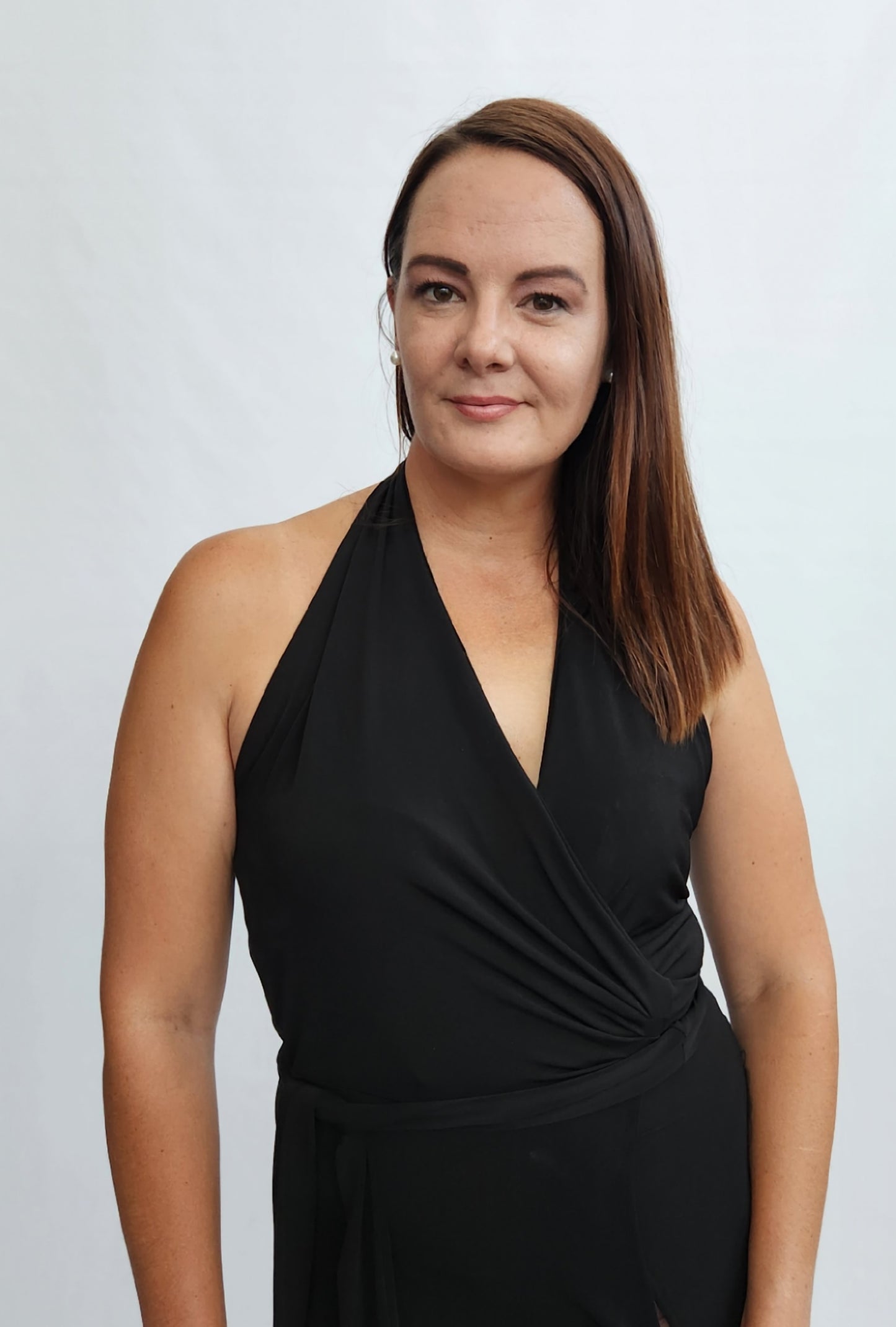 Halter Wrap Dress - Black