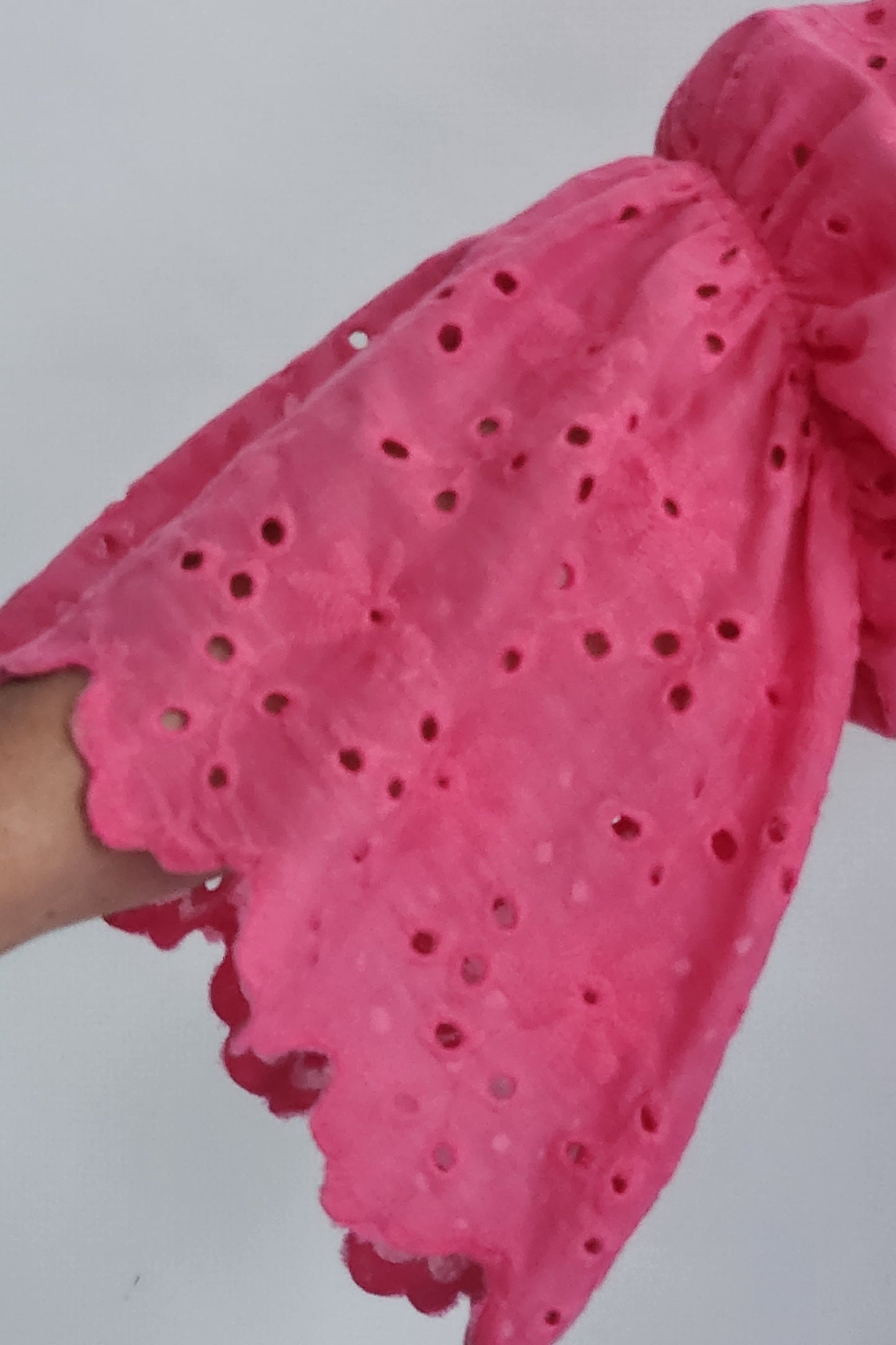 Broderie Anglaise Hoodie - Pink