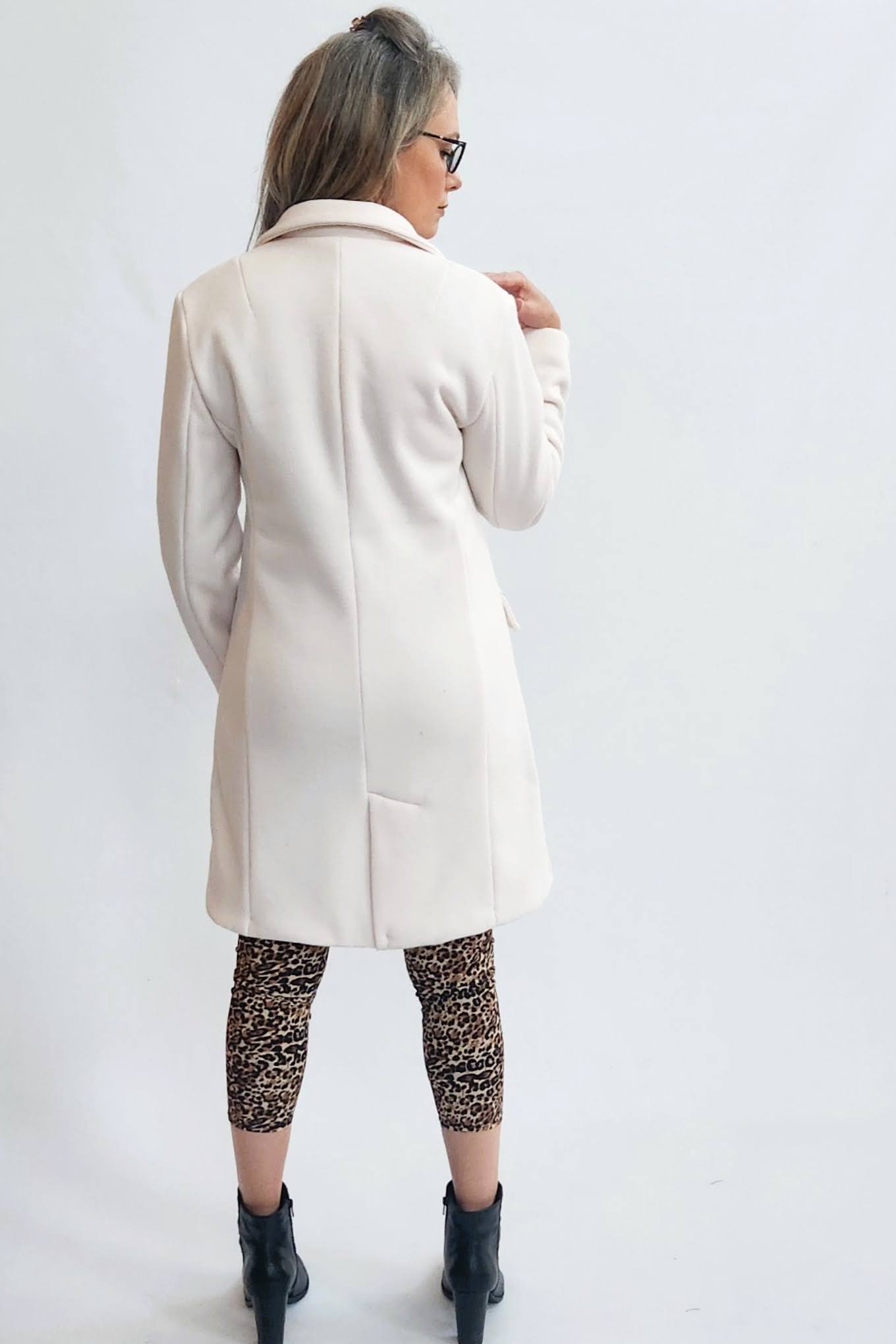 Winter Melton Coat - Cream