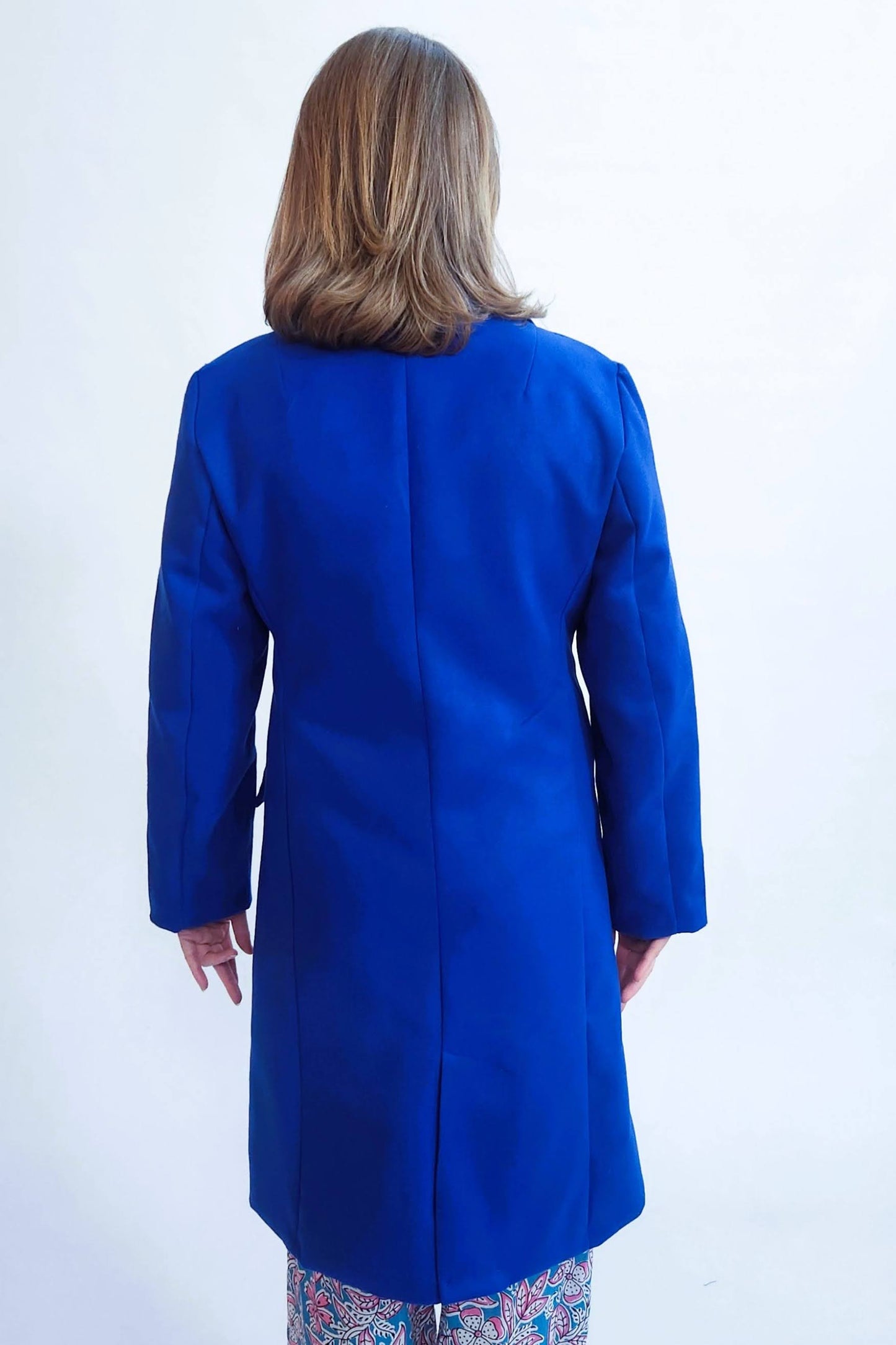 Winter Melton Coat - Royal blue