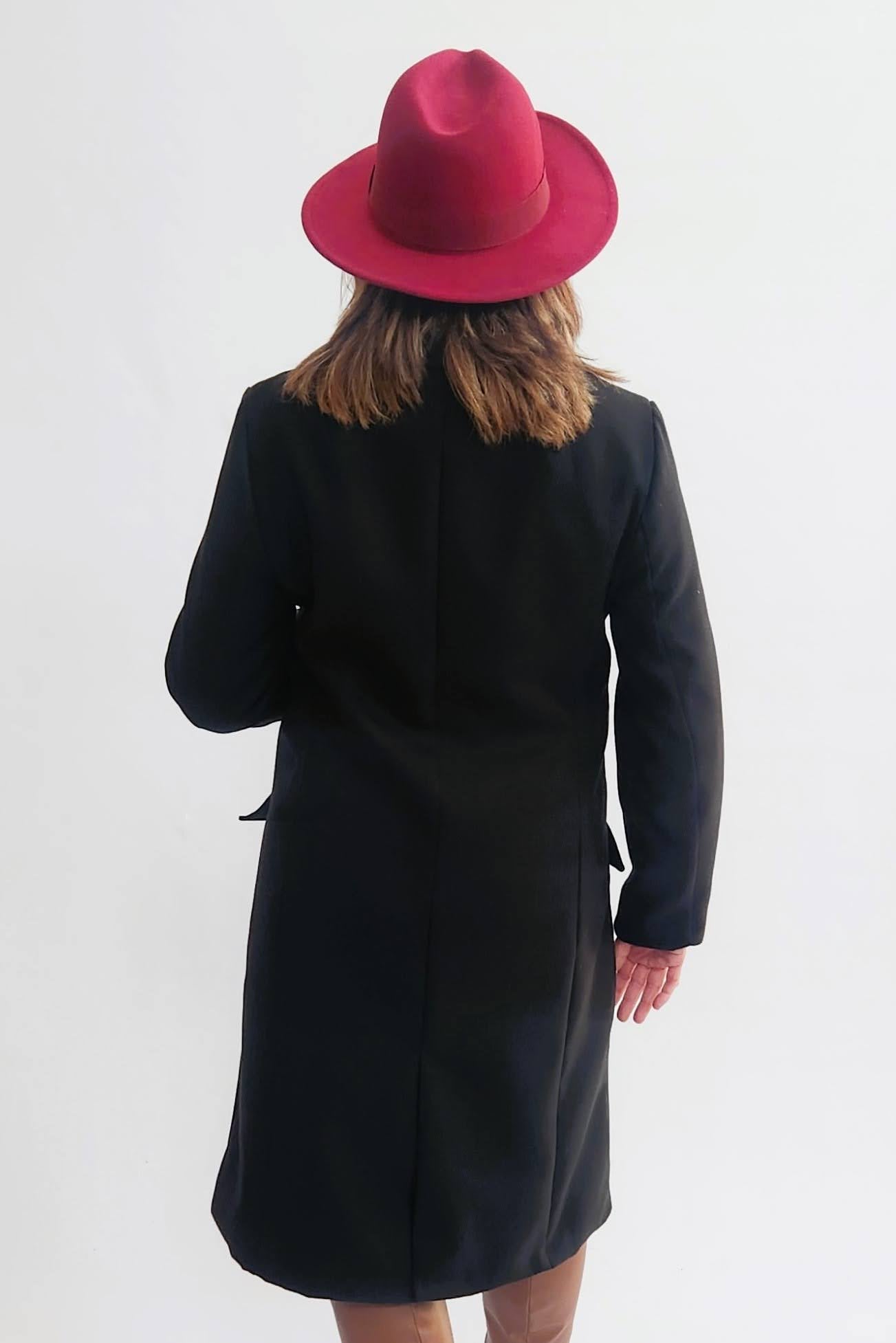 Winter Melton Coat - Black