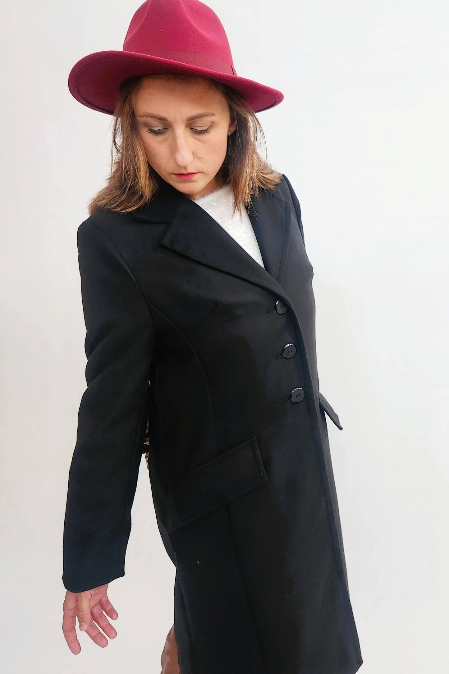 Winter Melton Coat - Black