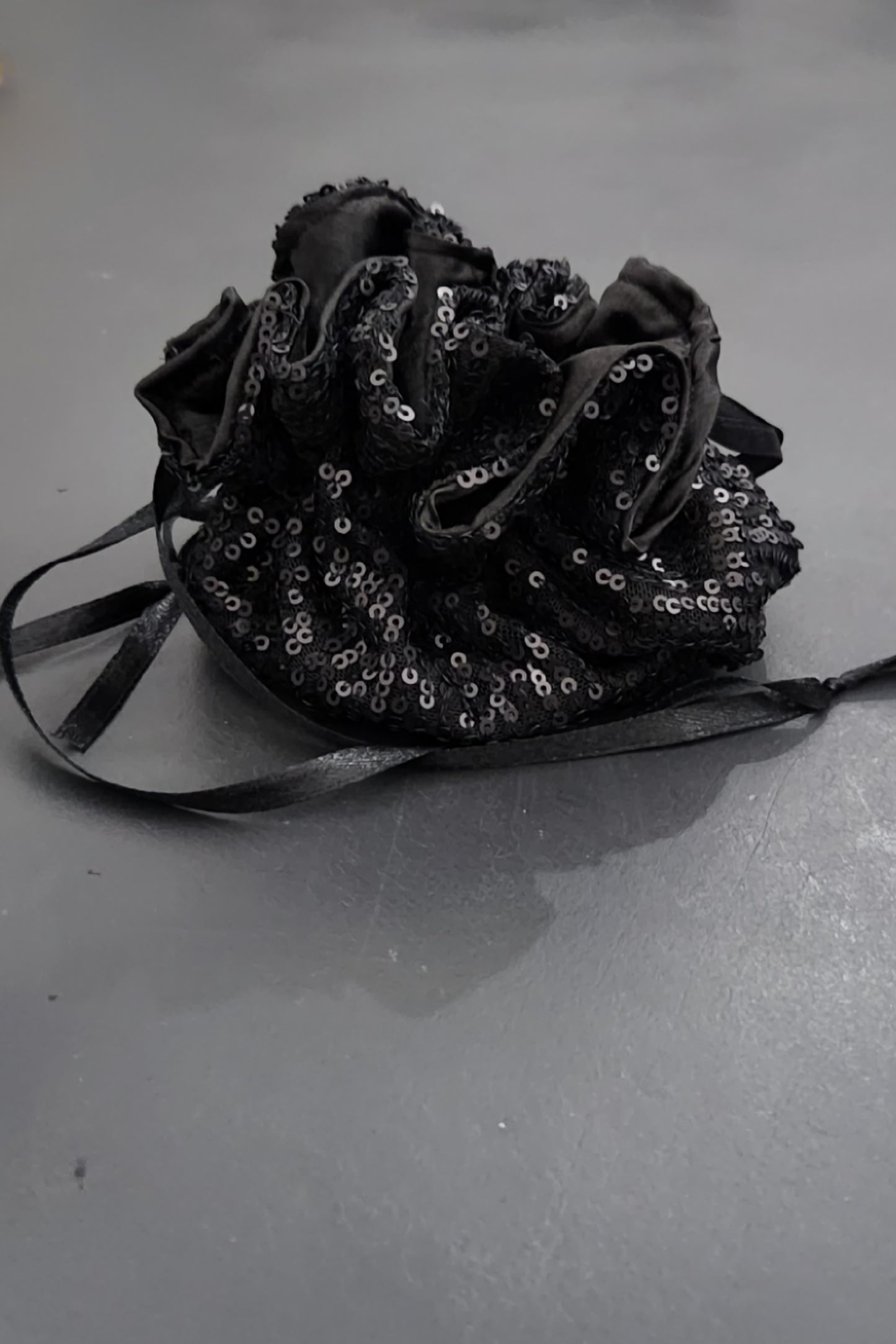 Jewellery Pouch - Black sequin