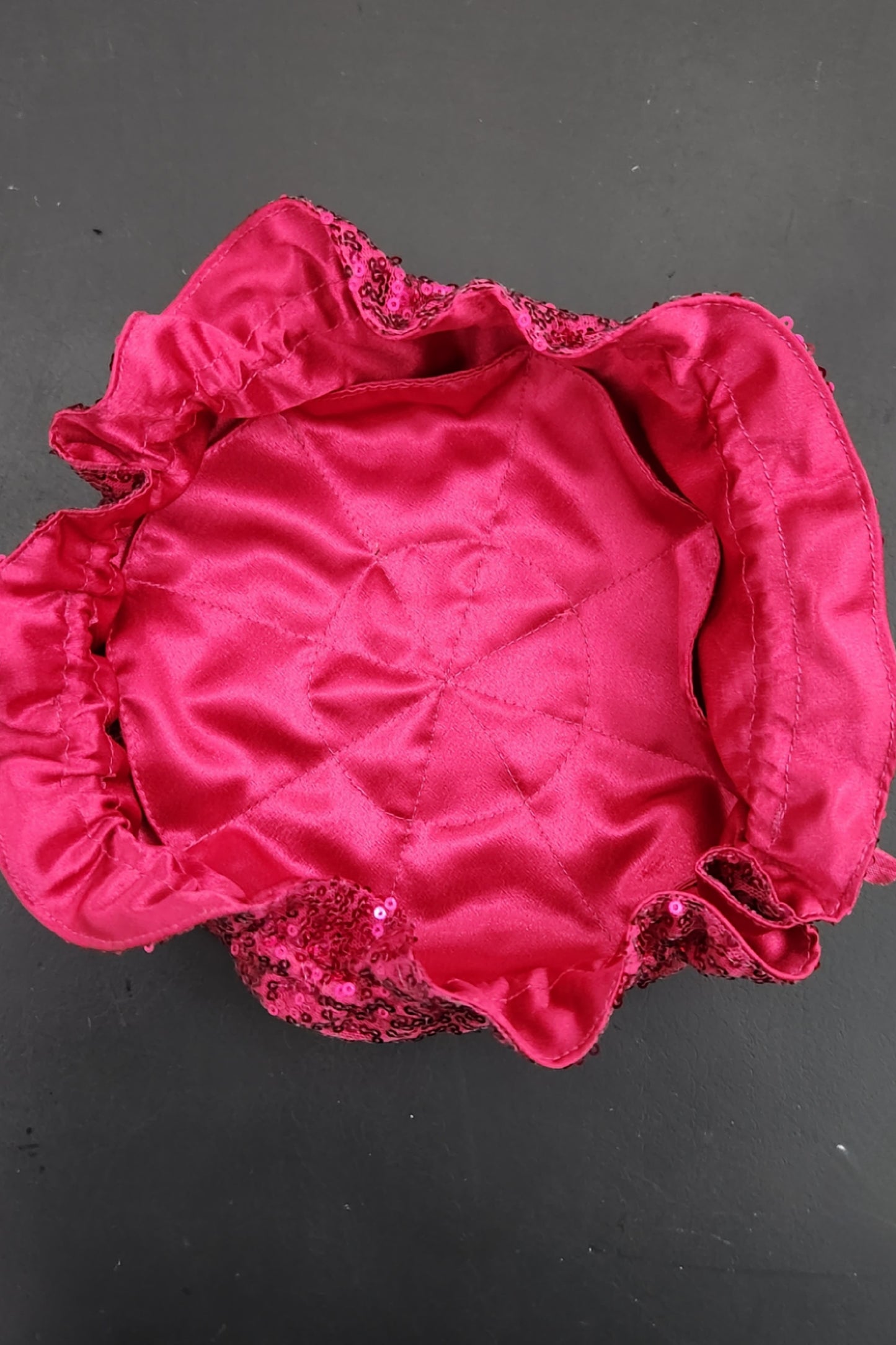 Jewellery Pouch - Cerise pink sequin