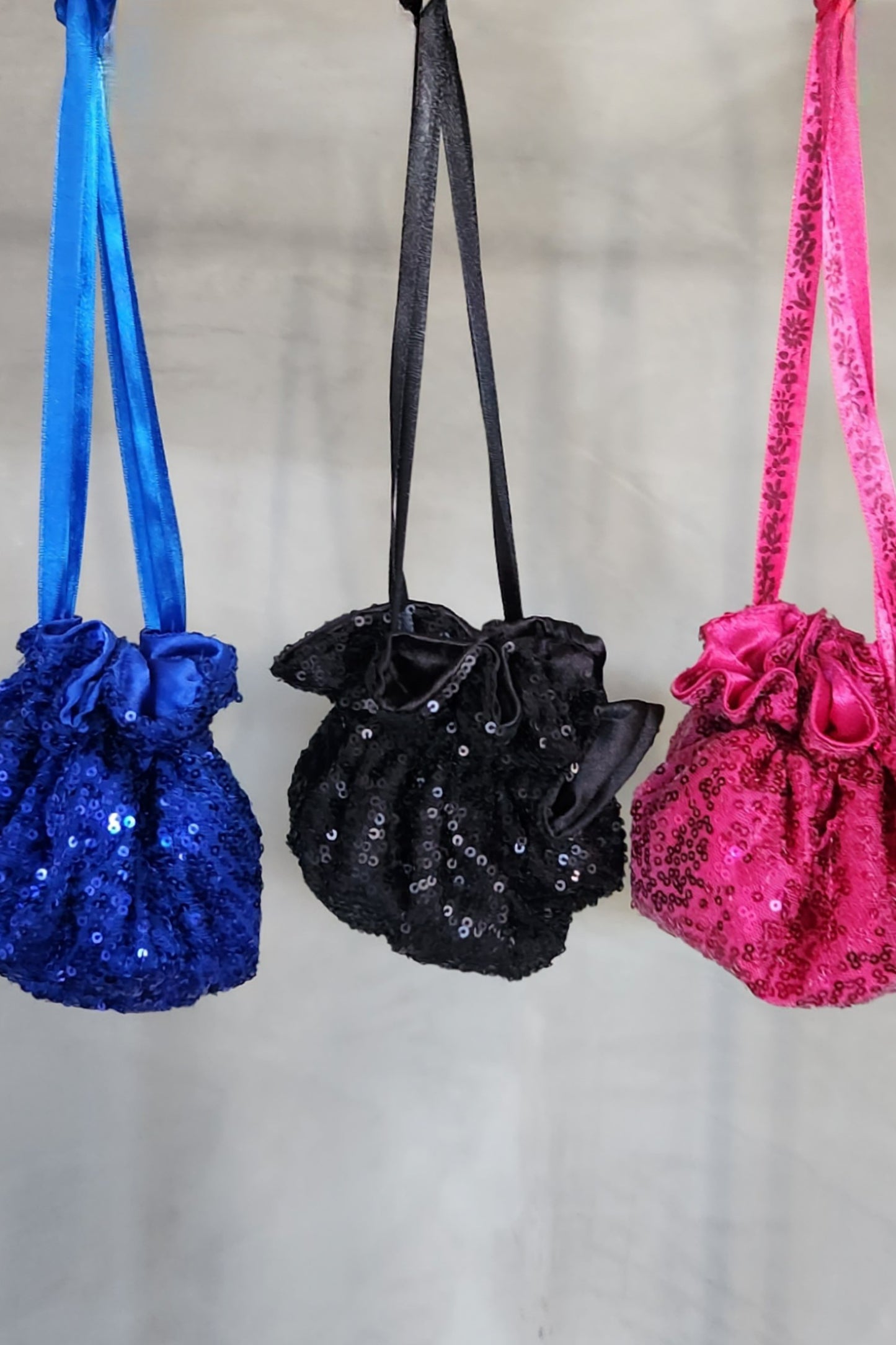 Jewellery Pouch - Royal blue sequin