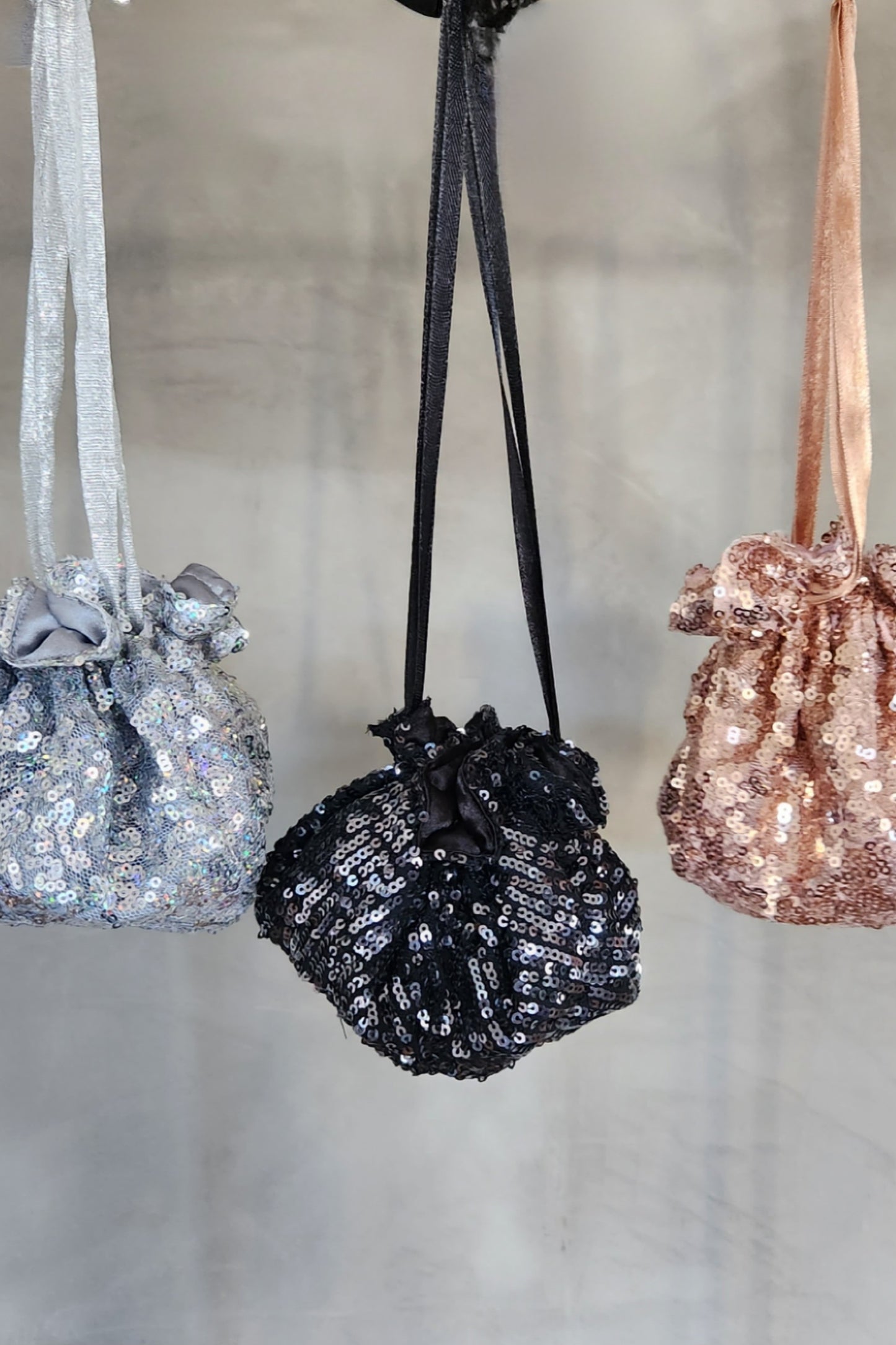 Jewellery Pouch - Black sequin