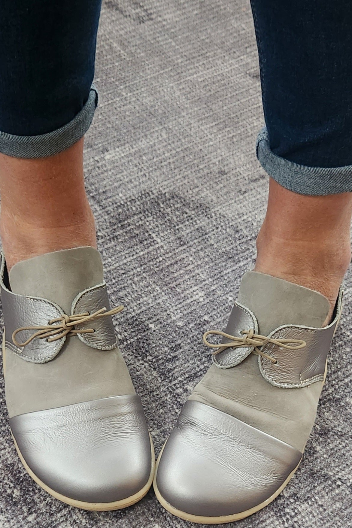 Barefoot Leather Shoe - Pewter