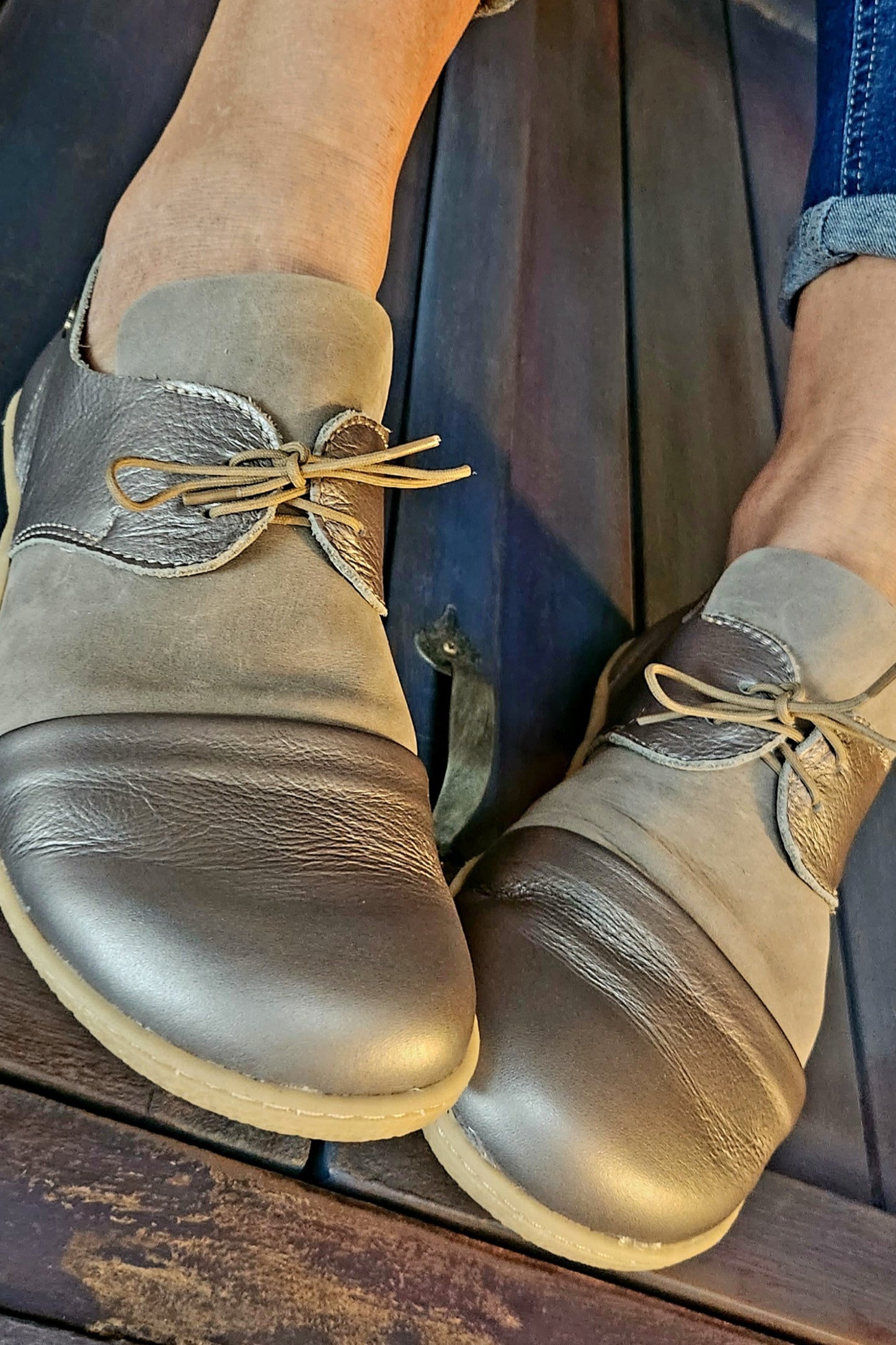 Barefoot Leather Shoe - Pewter