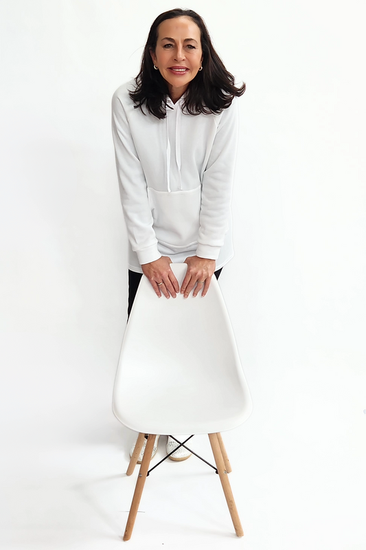 Longline Hoodie - White