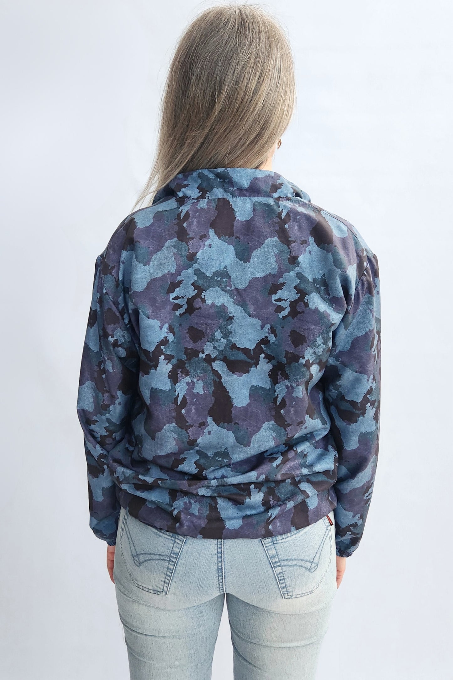 Lightweight Bomber Jacket - Blue camo