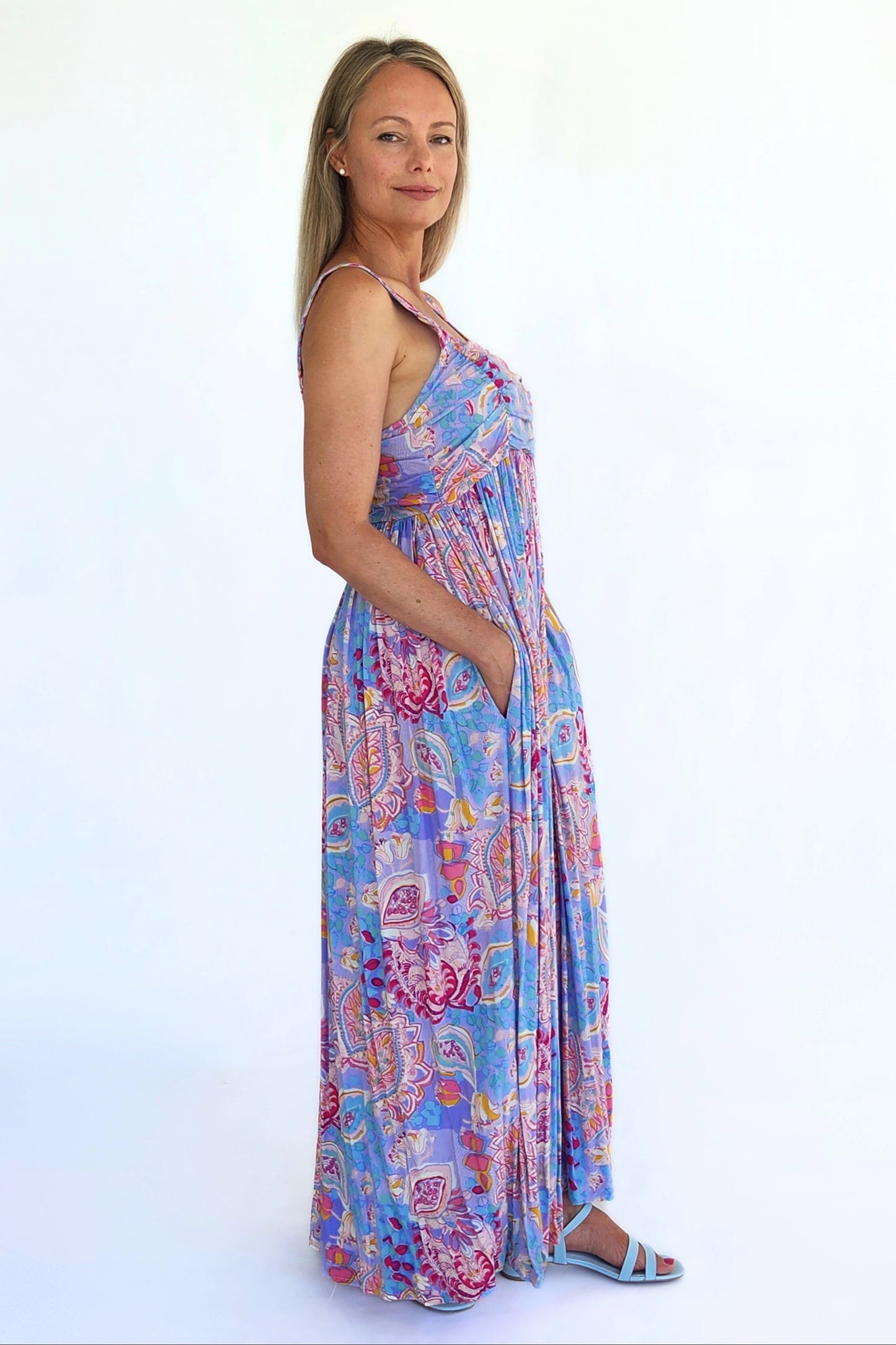 Strappy Maxi Dress - Blue