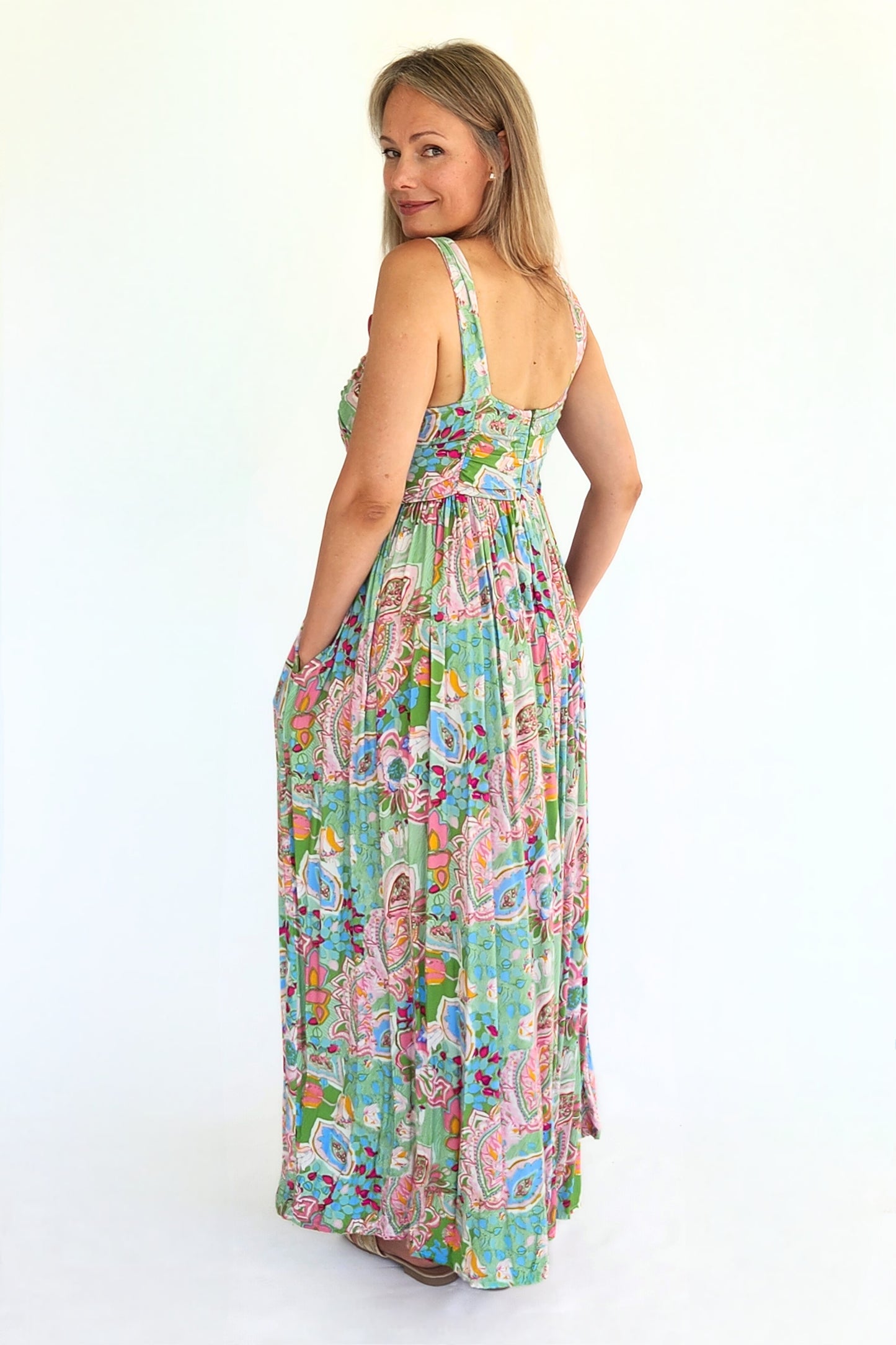 Strappy Maxi Dress - Green