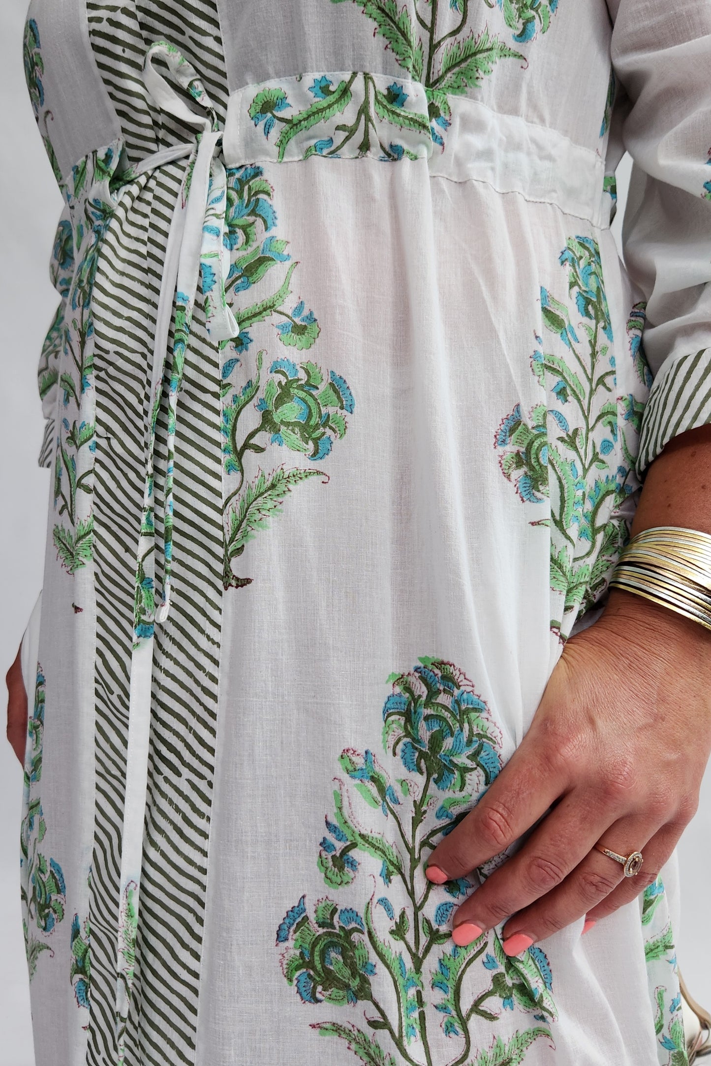 Mediterranean Kaftan Dress - Green
