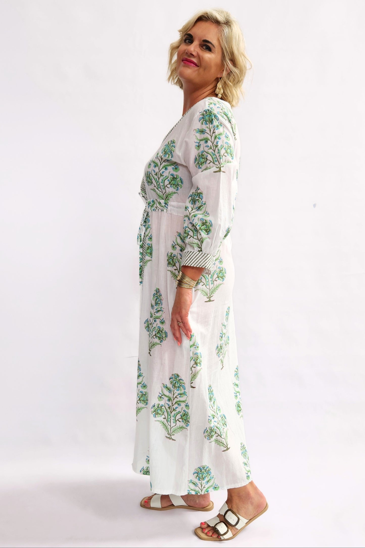 Mediterranean Kaftan Dress - Green