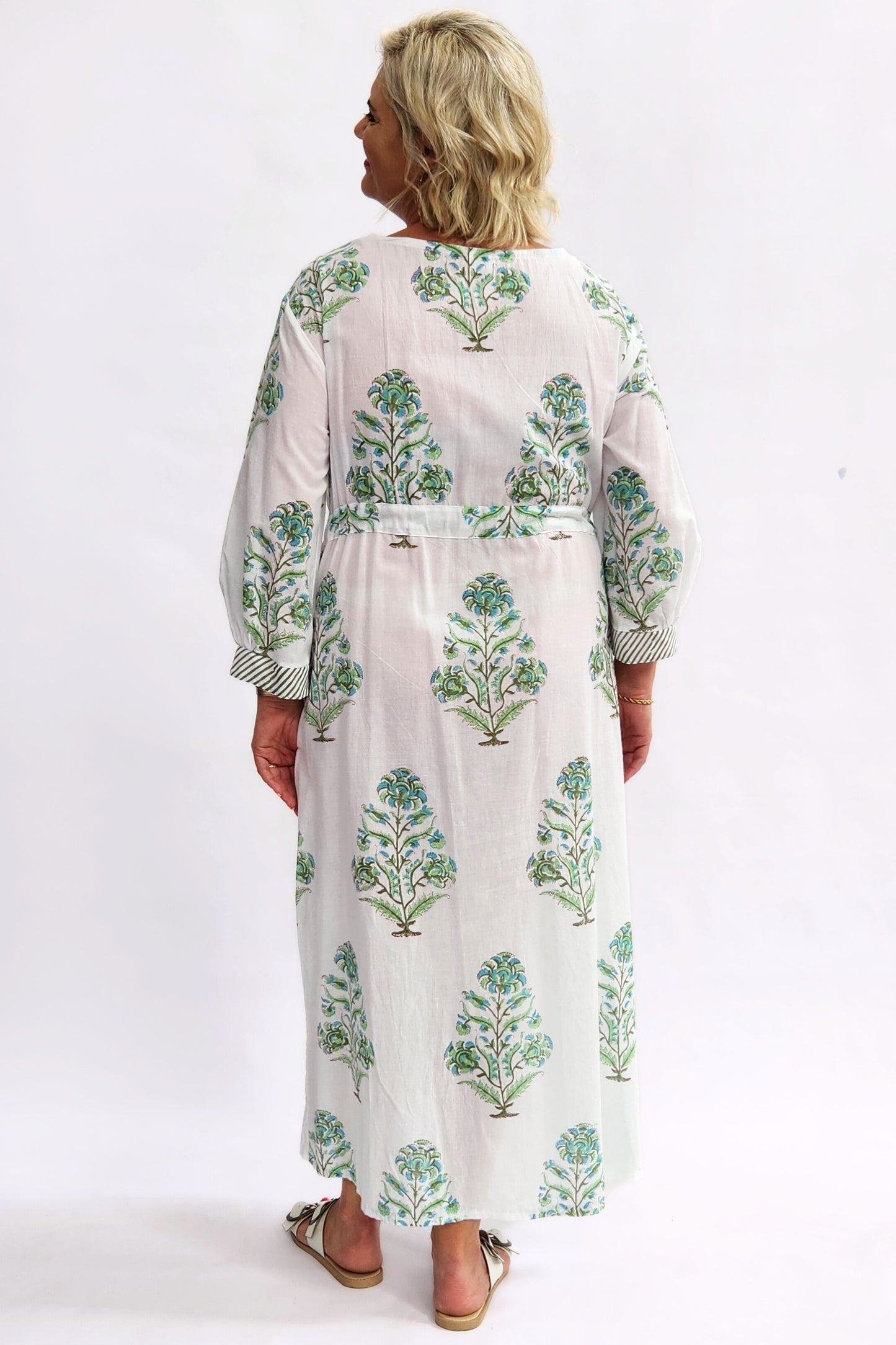 Mediterranean Kaftan Dress - Green