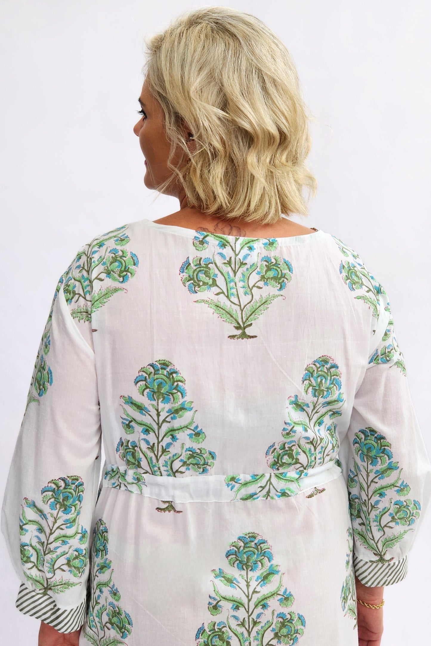 Mediterranean Kaftan Dress - Green