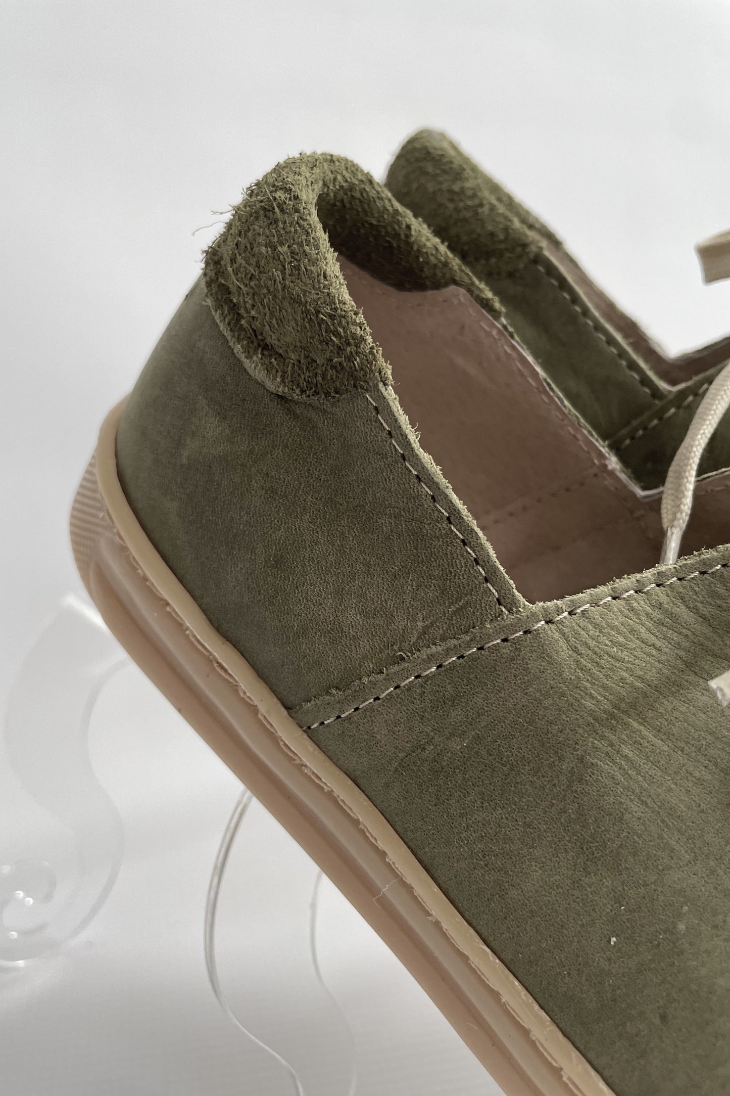 Leather Sneakers - Moss green