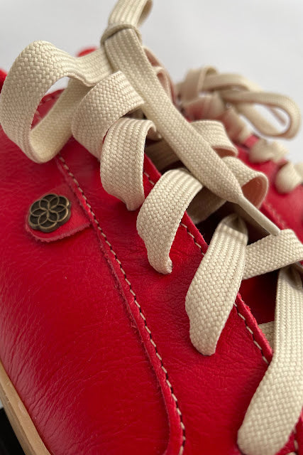 Leather Sneakers - Red