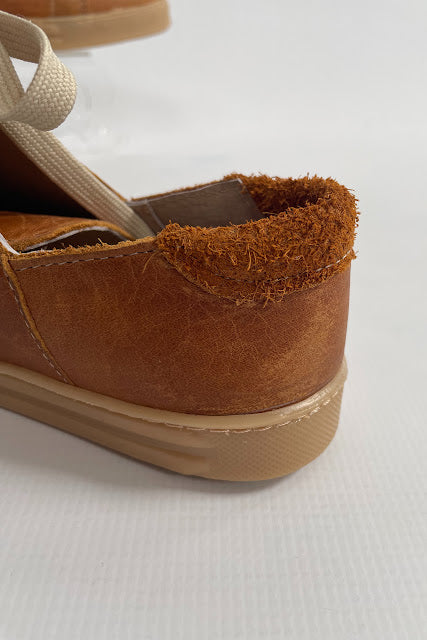 Leather Sneakers - Tan