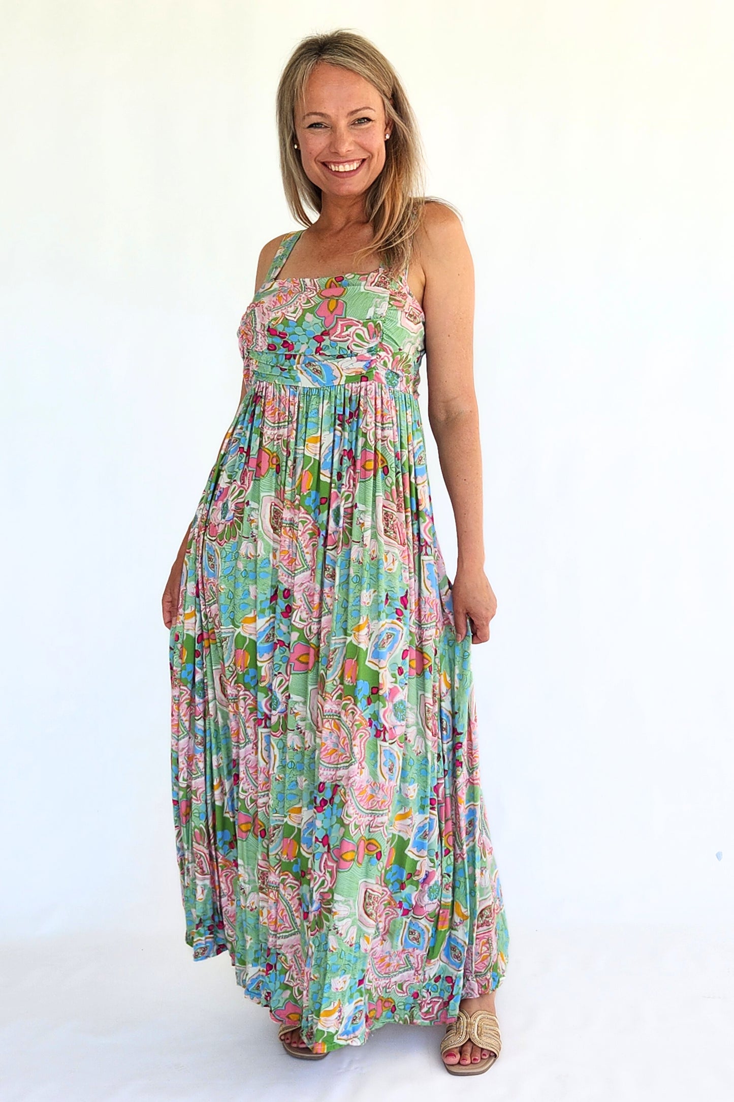 Strappy Maxi Dress - Green