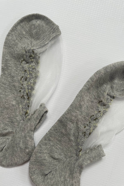 Floral Mesh Secret Socks