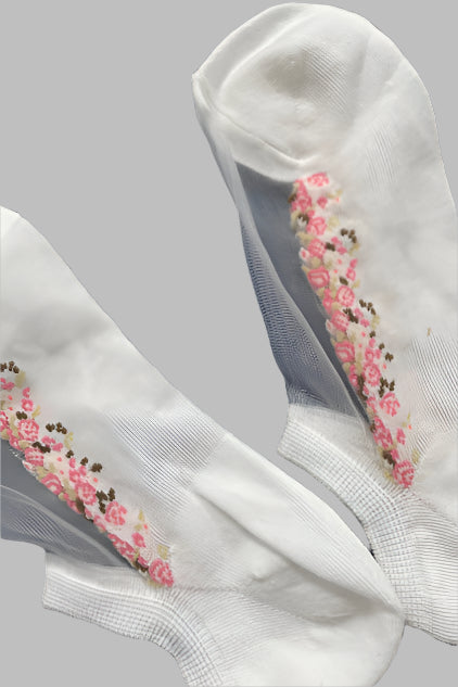 Floral Mesh Secret Socks