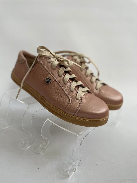 Leather Sneakers - Rose gold