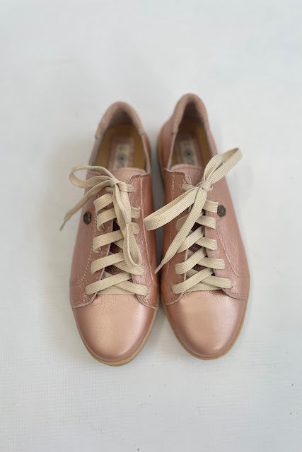 Leather Sneakers - Rose gold