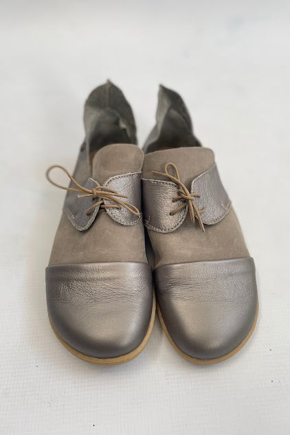 Barefoot Leather Shoe - Pewter