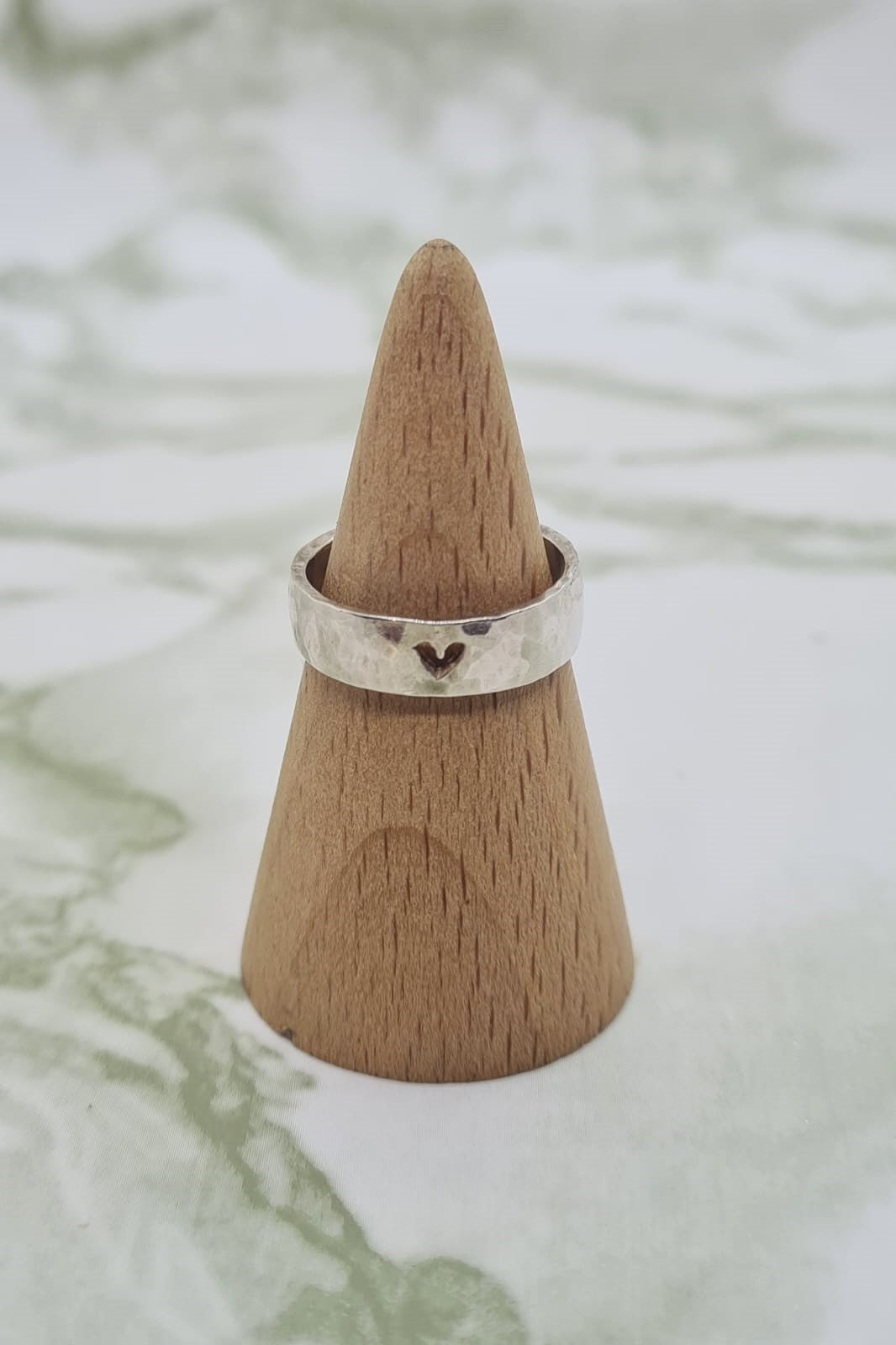 Handmade Sterling Silver Love Reflect ring.