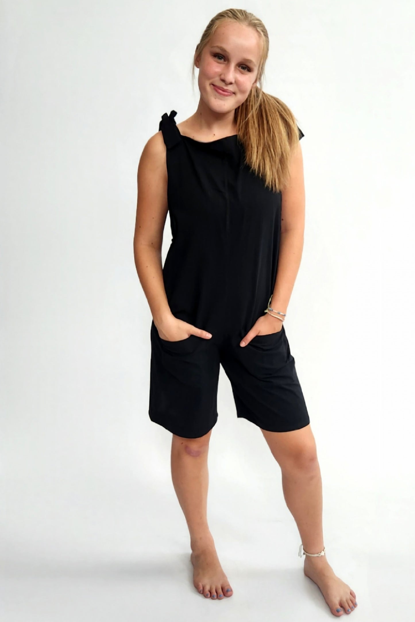 Cotton Playsuit - Black