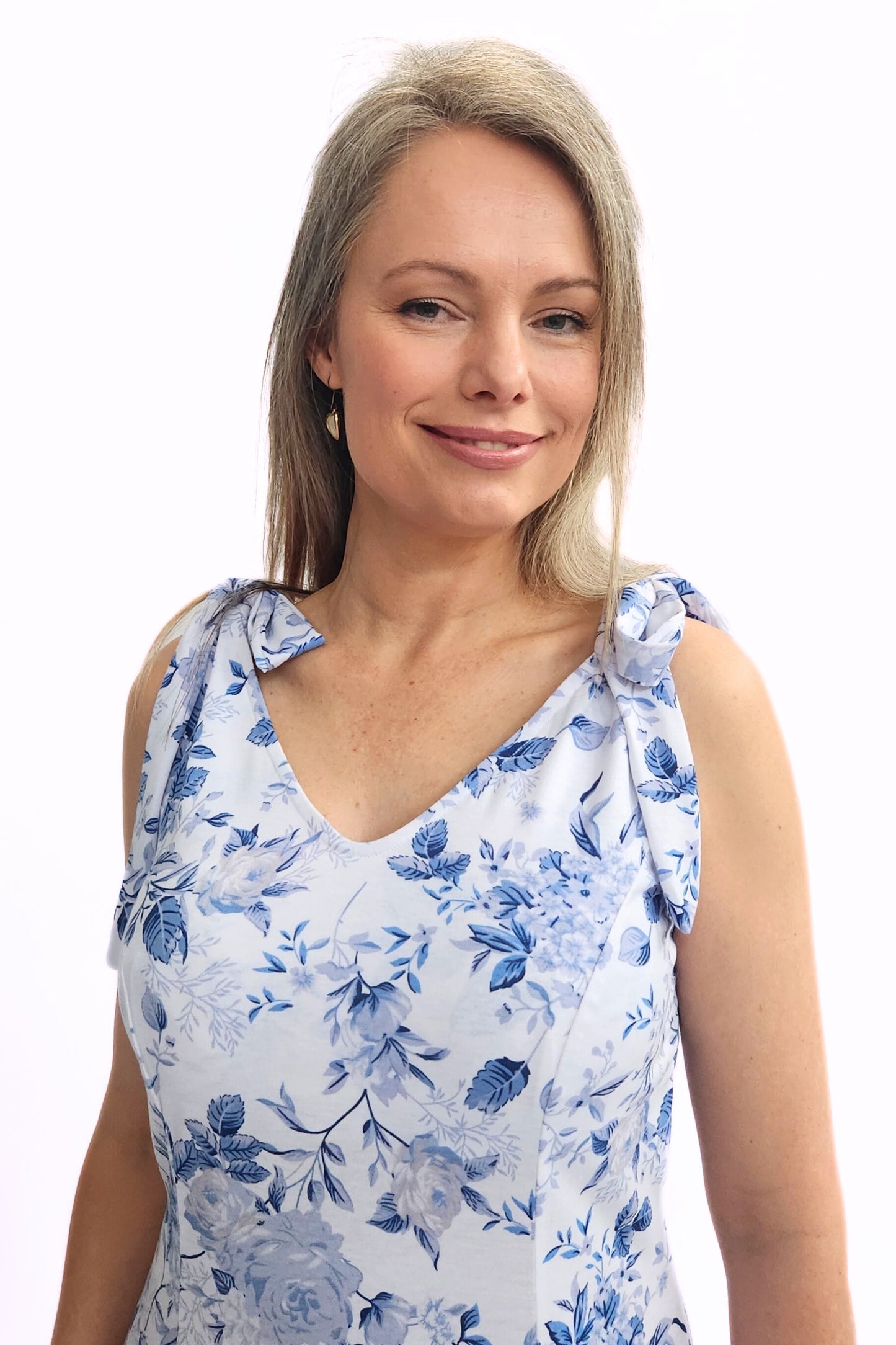 Julie Maxi Dress - Blue floral