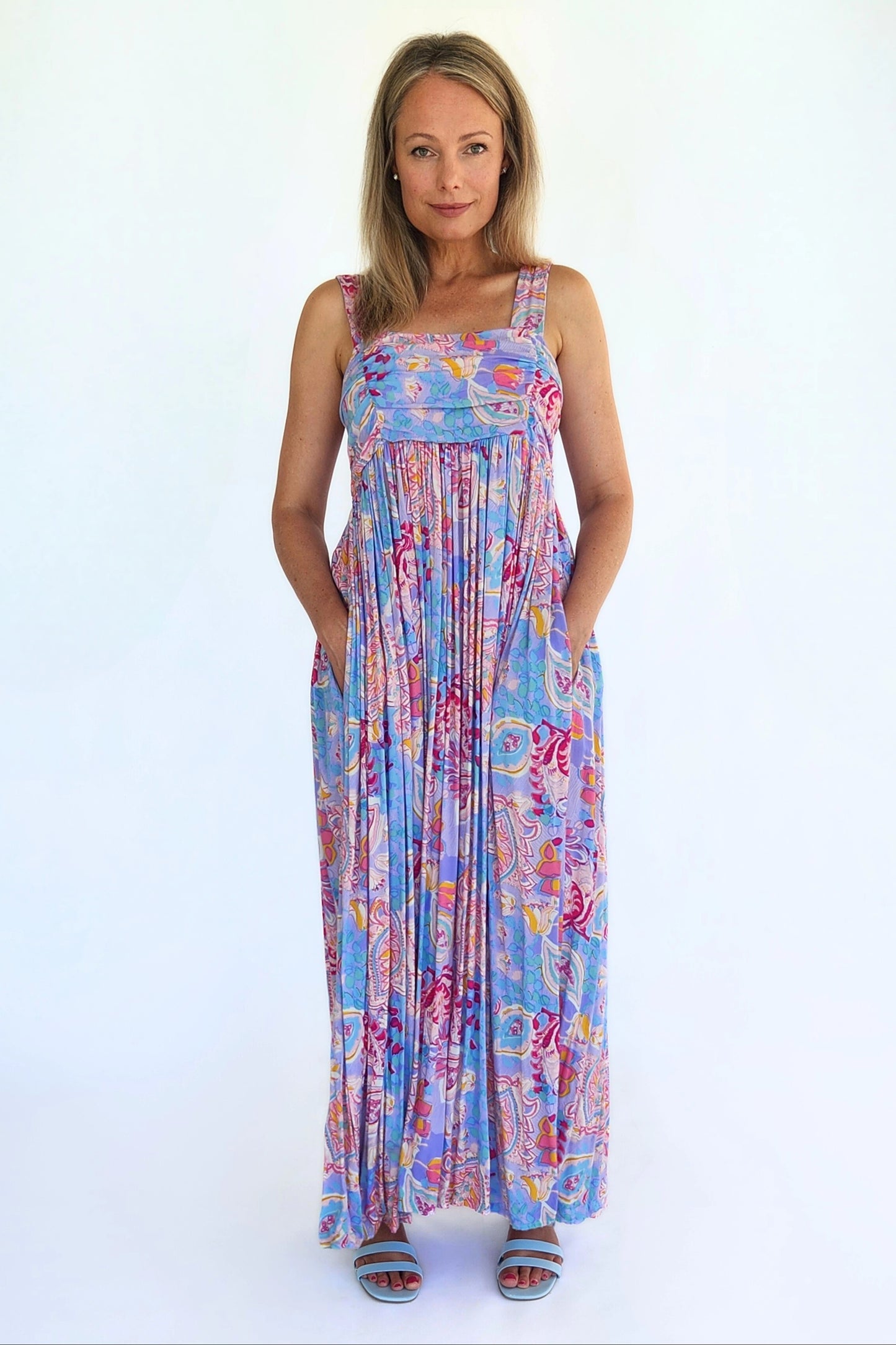Strappy Maxi Dress - Blue