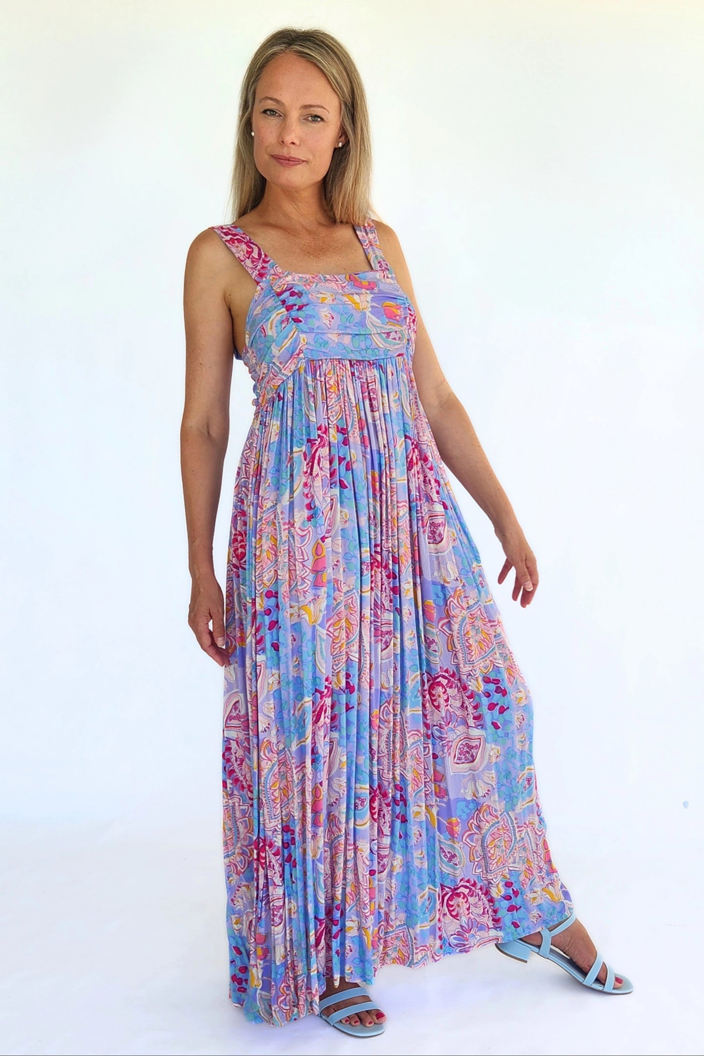 Strappy Maxi Dress - Blue