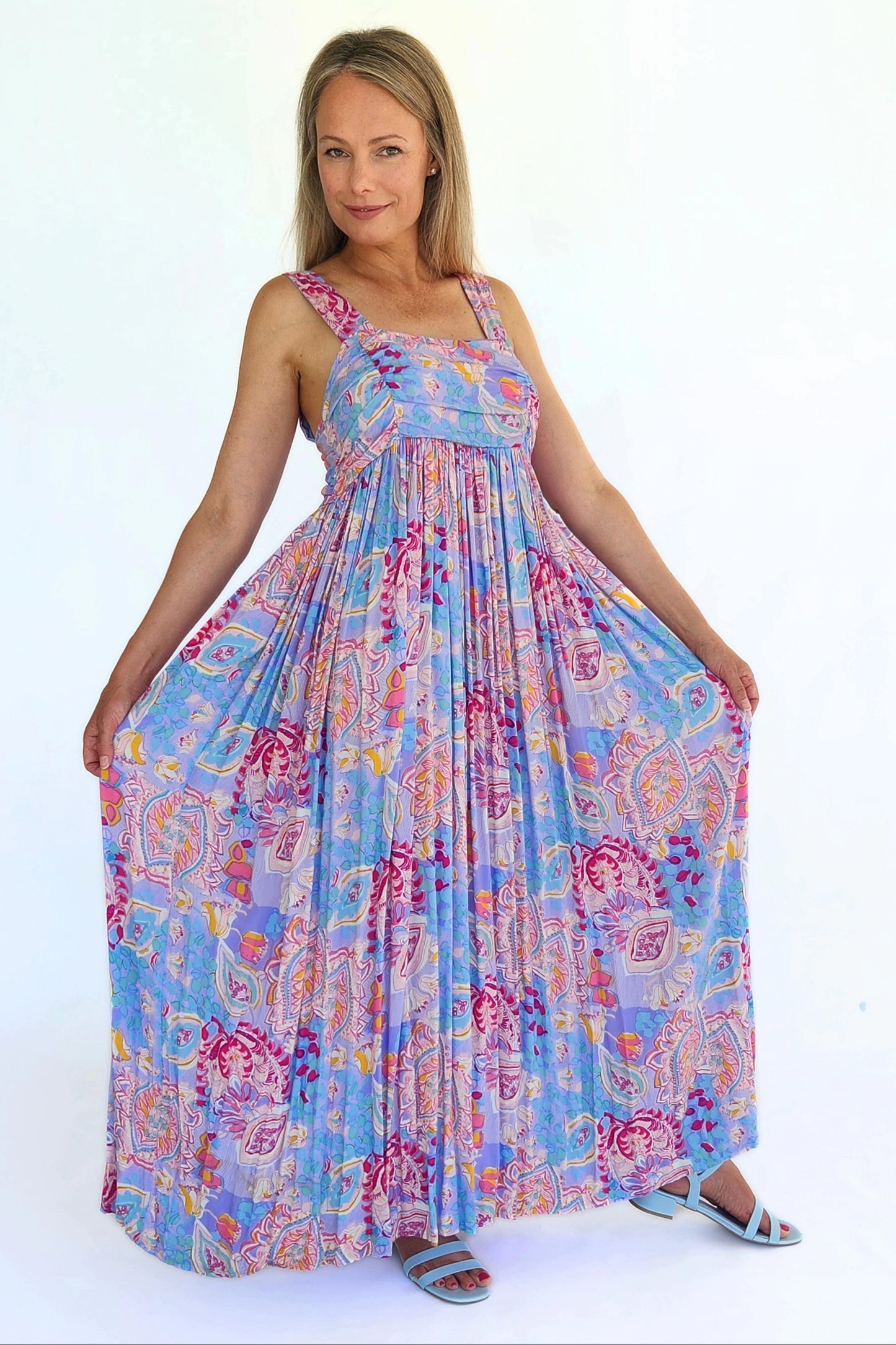 Strappy Maxi Dress - Blue