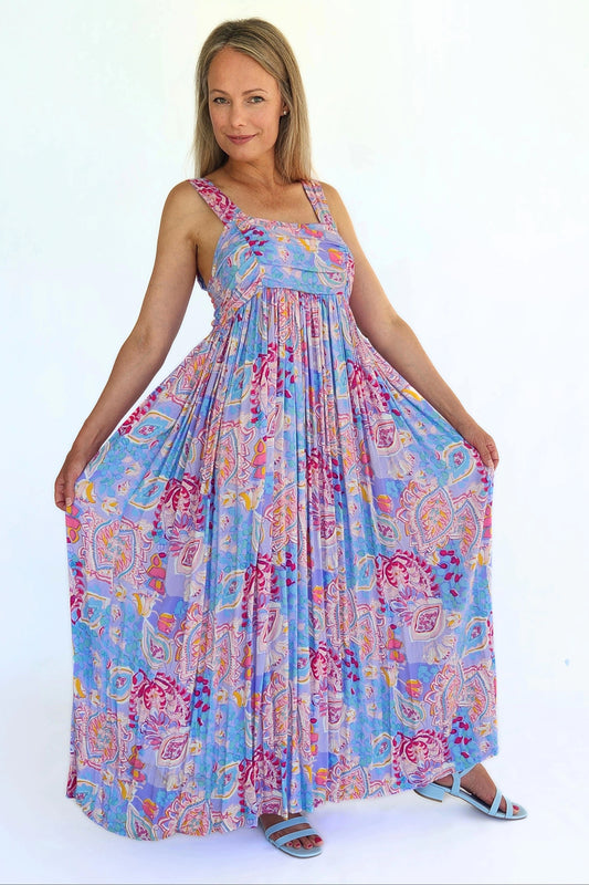 Strappy Maxi Dress - Blue