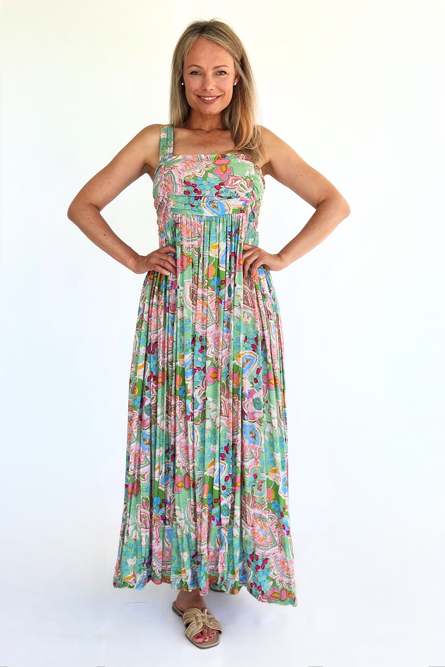 Strappy Maxi Dress - Green