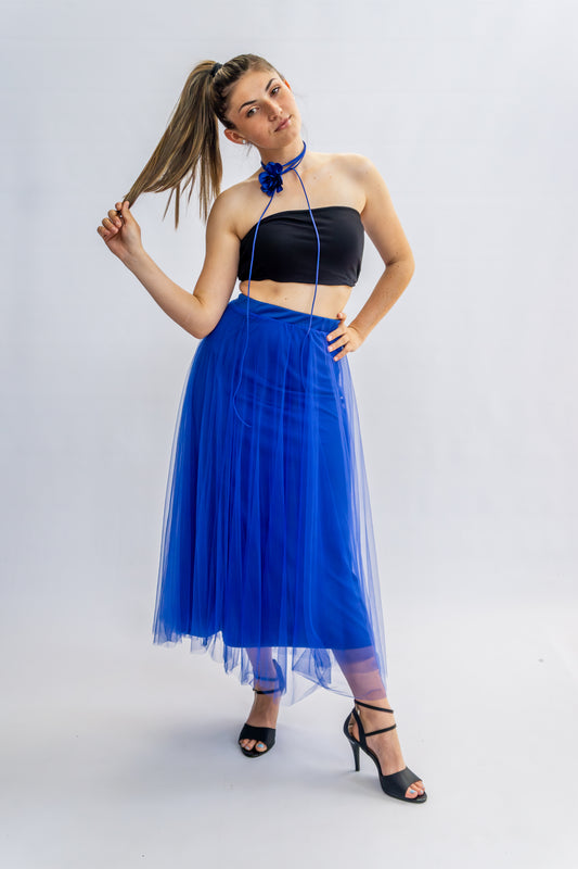 Tulle Skirt - Royal blue - Tea length