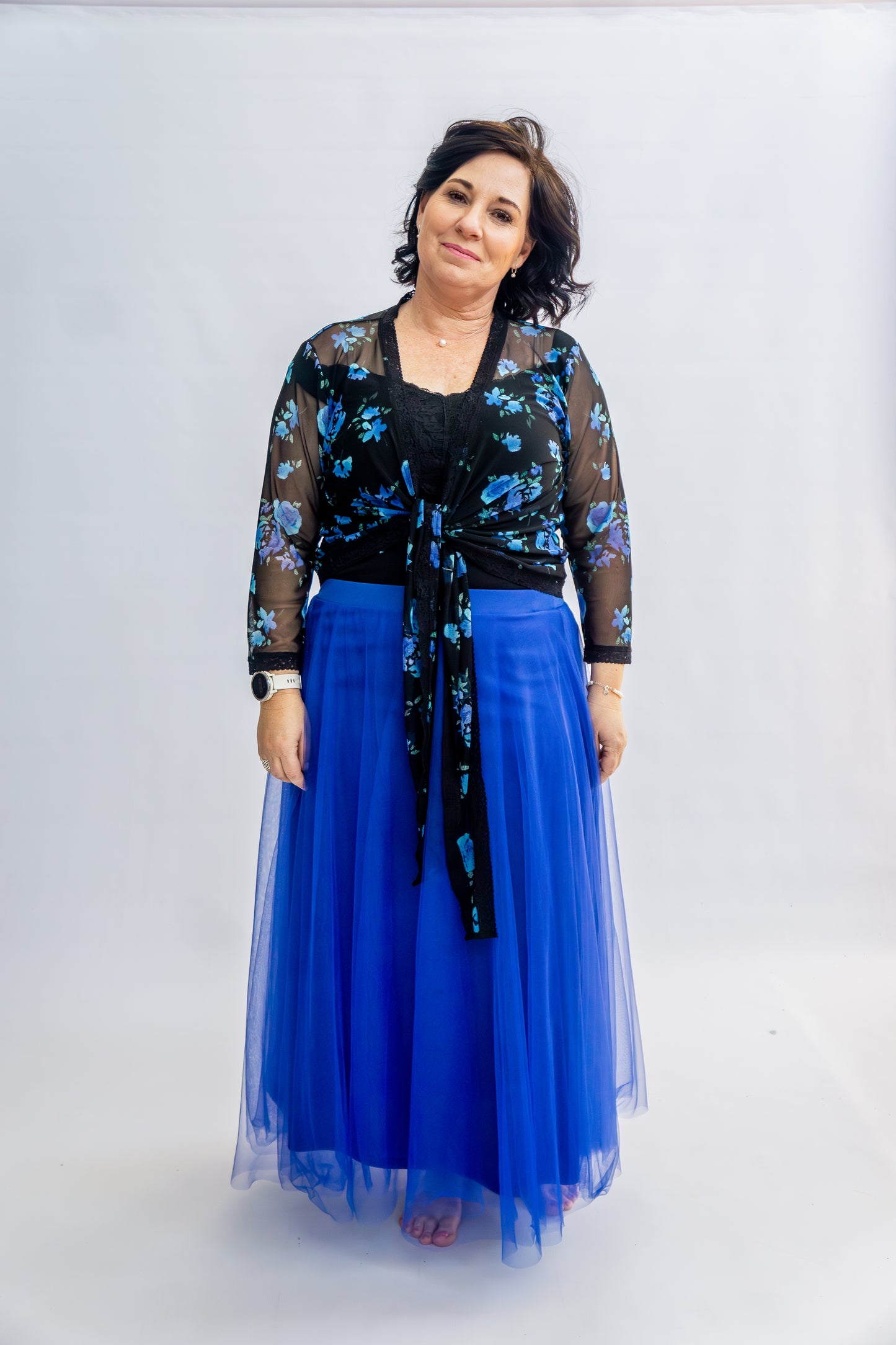 Tulle Skirt - Royal blue - Ankle length