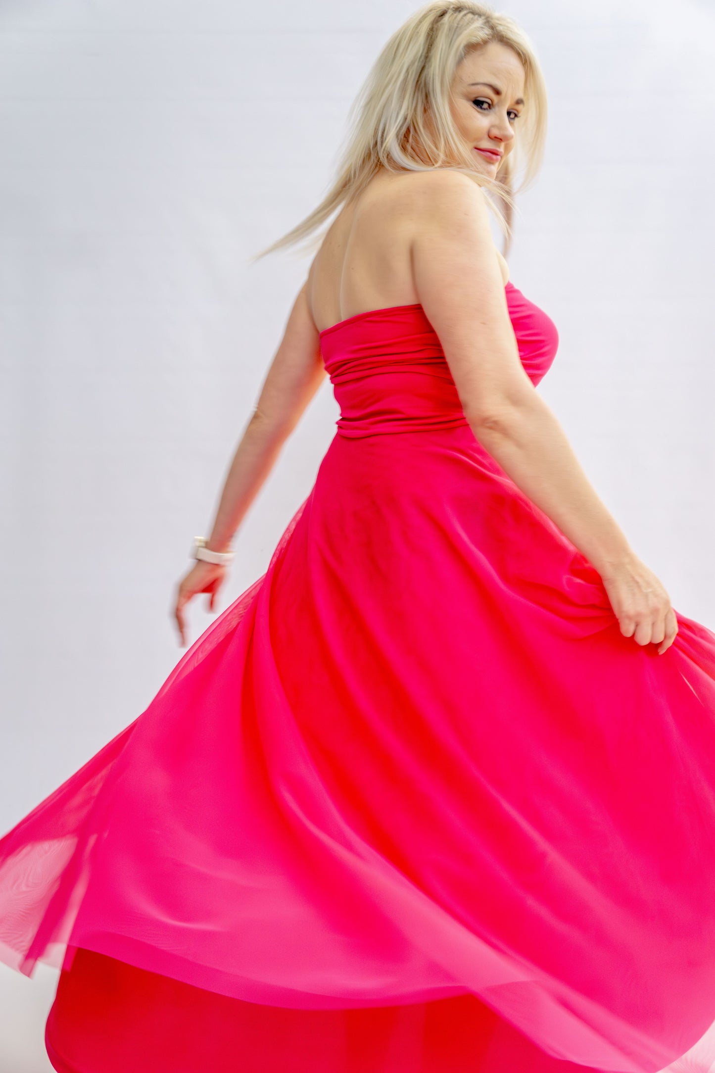 Tulle Skirt - Cerise pink - Ankle length